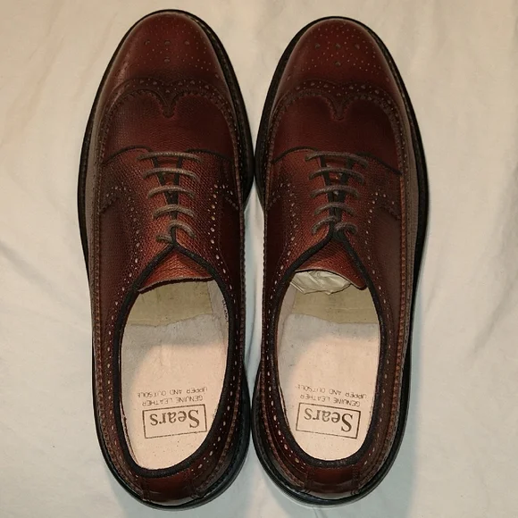 Sears Brown Leather Oxford Shoes with Broguing Sears Brown Leather Oxford Shoes with Broguing main image 4